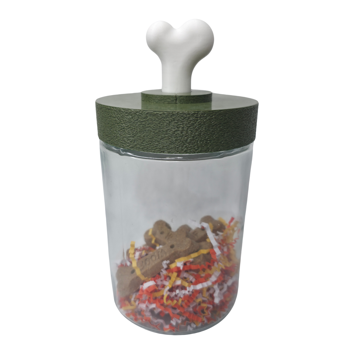 Large Dog Treat Jar - White Bone