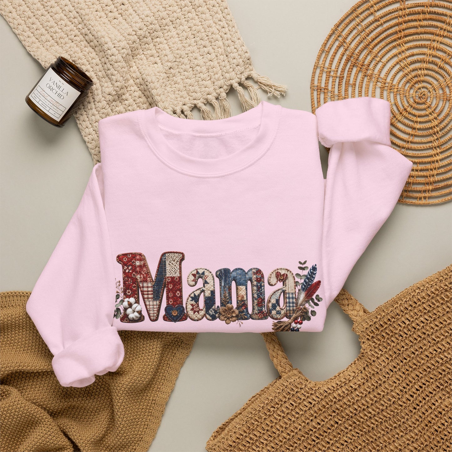 Mama Floral Letters Sweatshirt