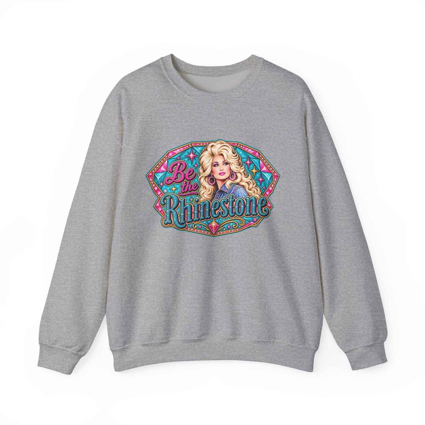 Be the Rhinestone Sweatshirt | Dolly Style Portrait, Retro Glam Graphic
