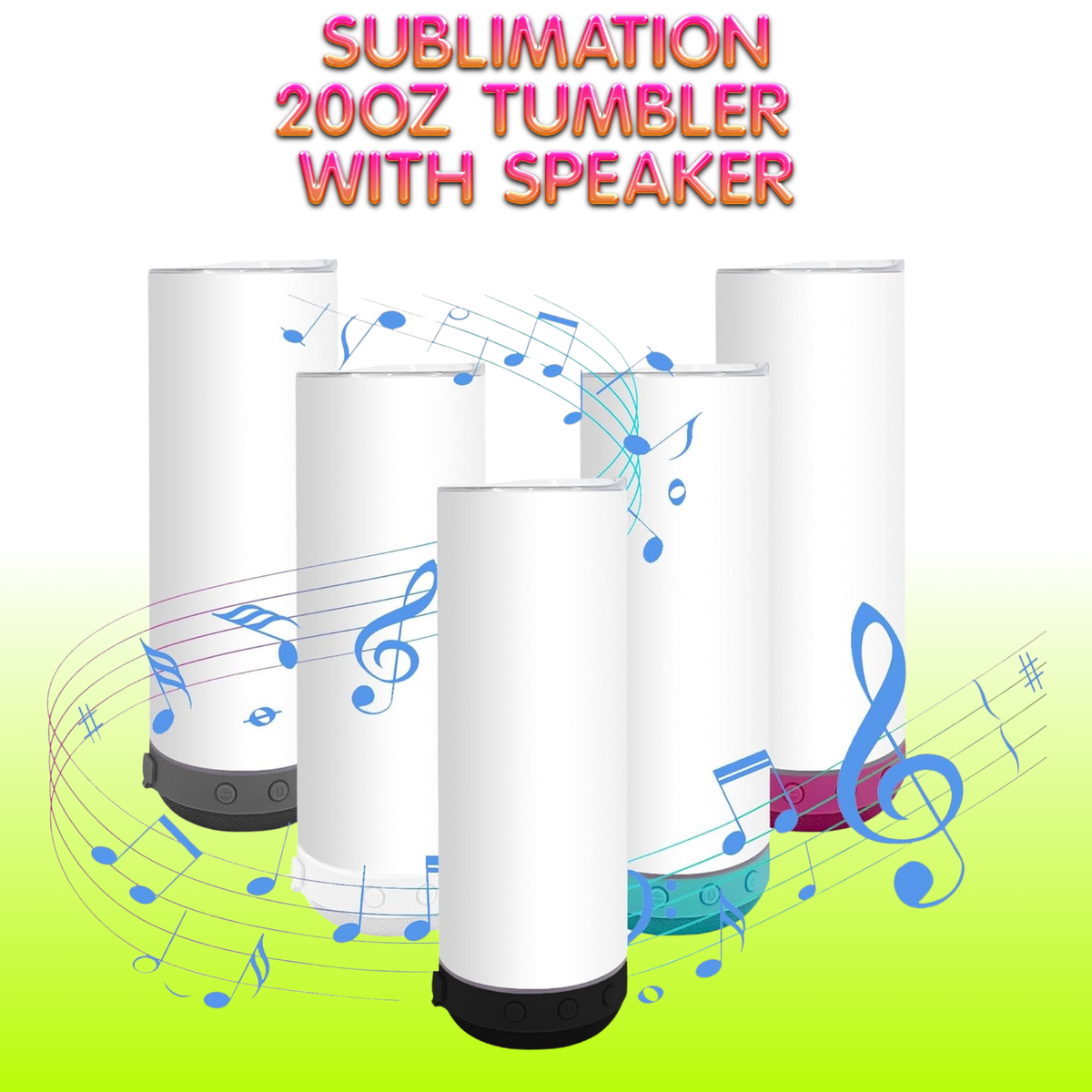 20oz Sublimated Tumbler WITH BLUETOOTH SPEAKER
