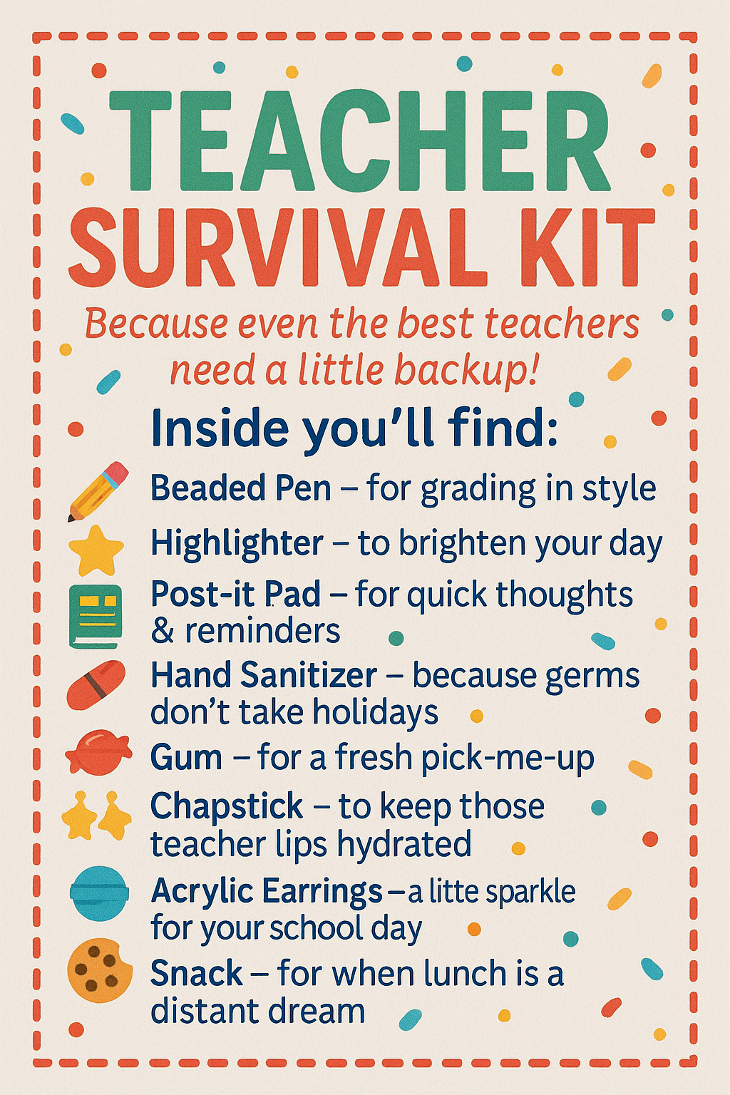 Teacher Survival kit