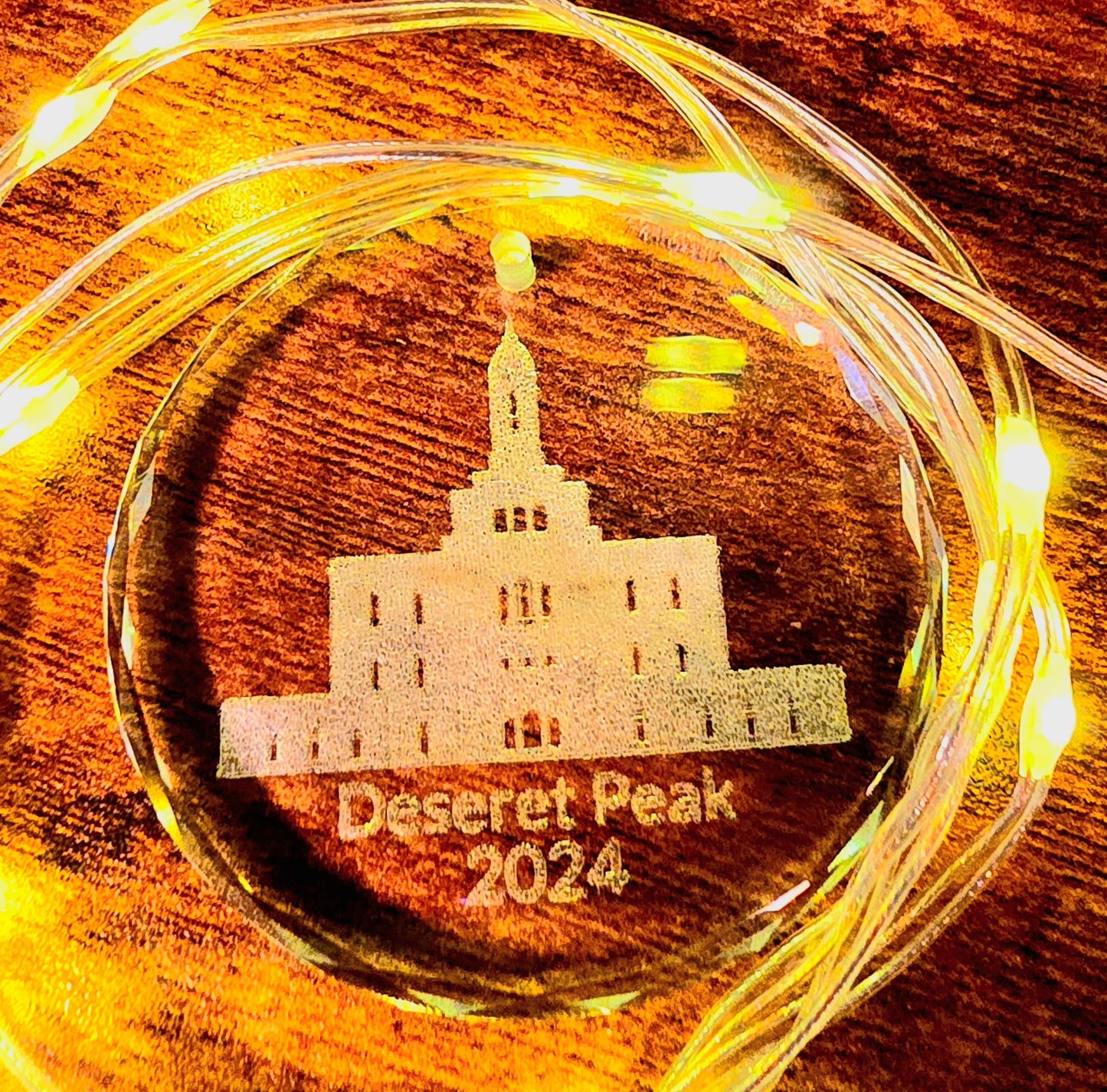 Utah LDS Temple -K9 Crystal Ornament