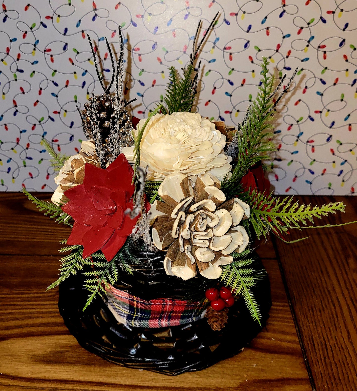 Christmas Wood Floral arrangements