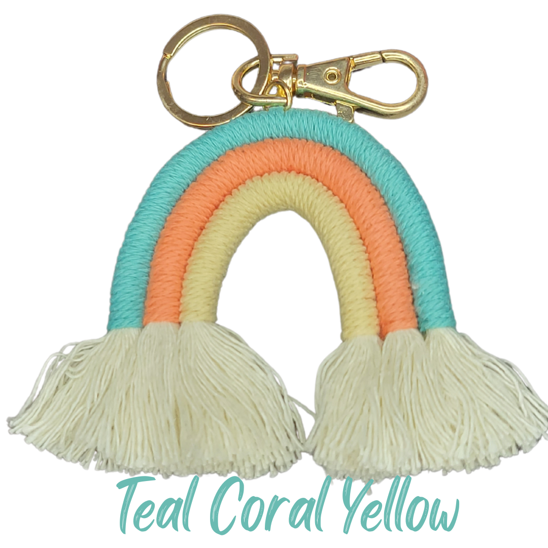 Macramé Rainbow Keychain