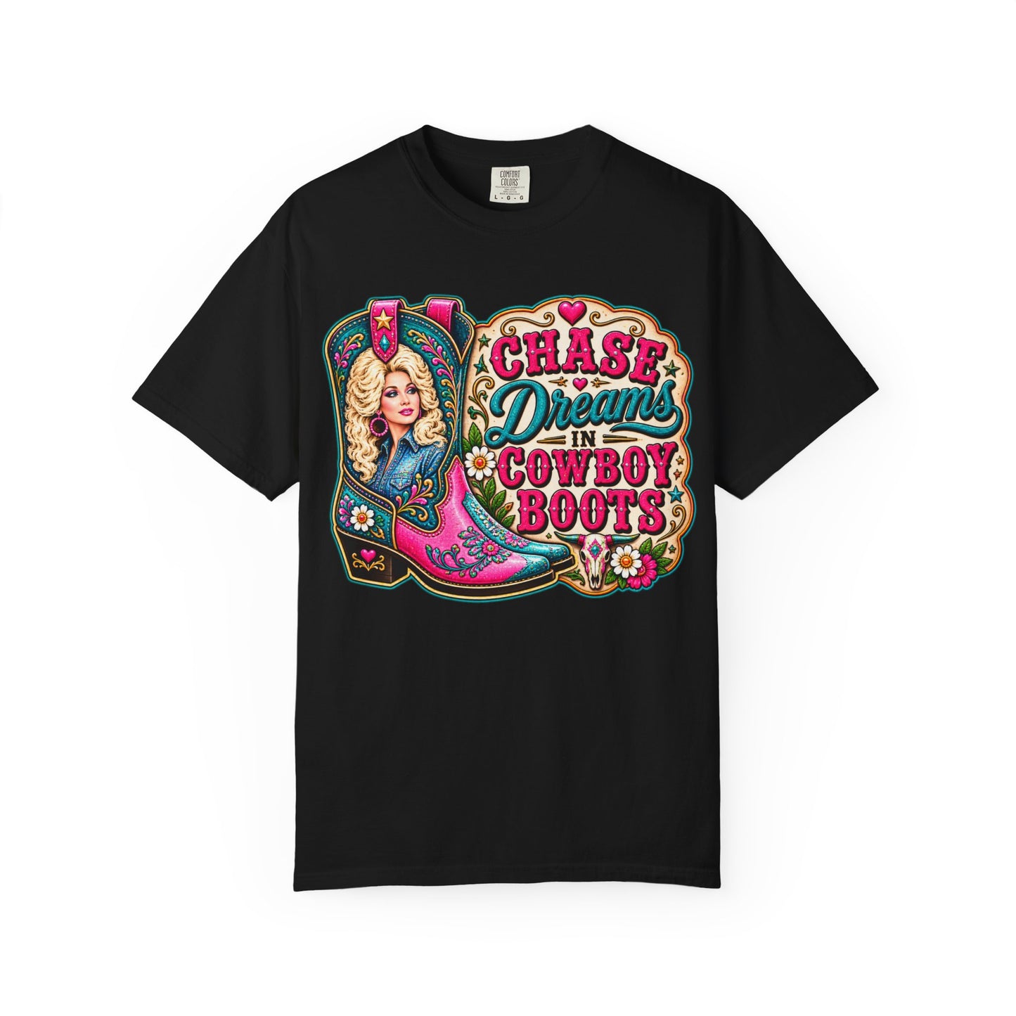 Chase Dreams in Cowboy Boots T-Shirt