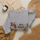 Mama Floral Letters Sweatshirt