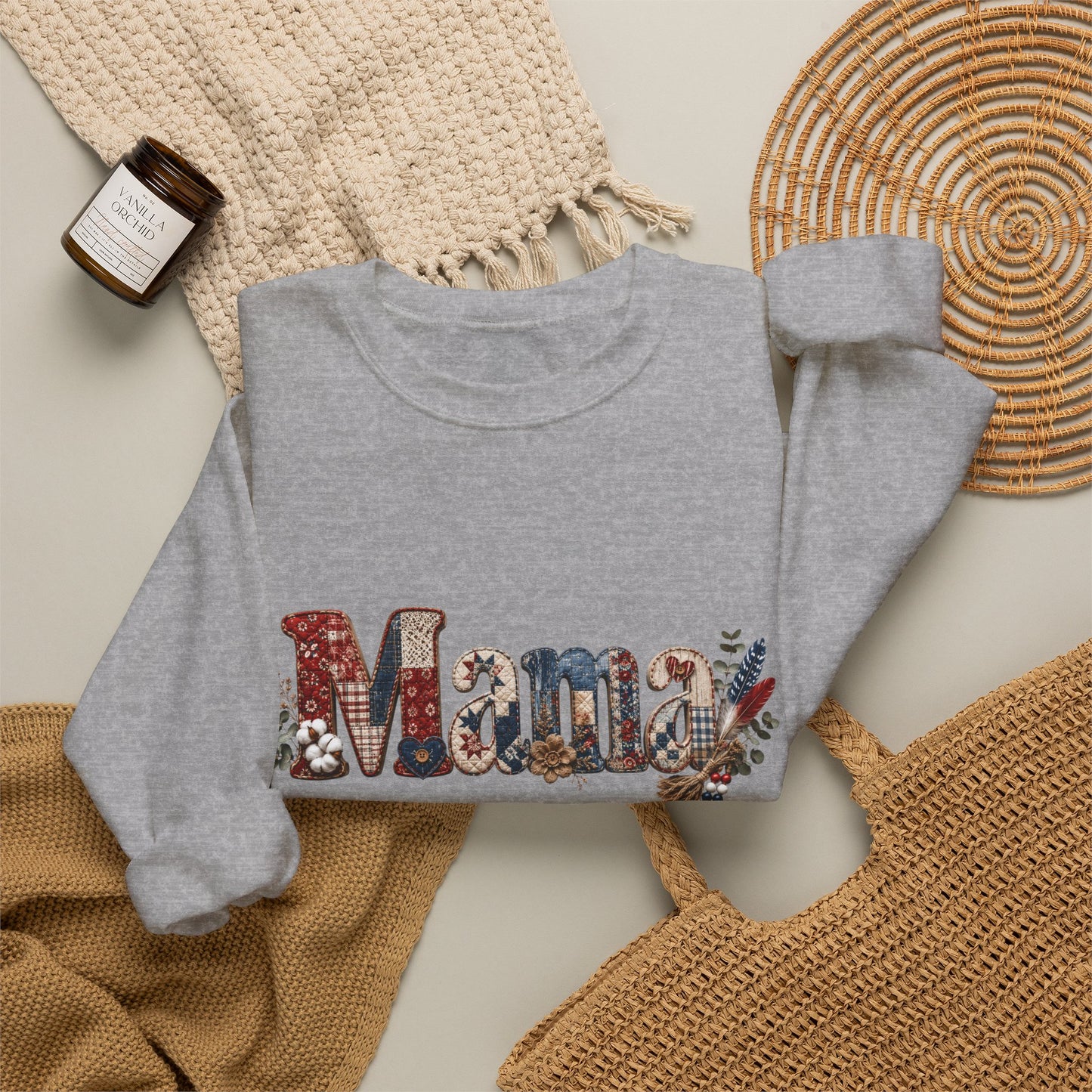 Mama Floral Letters Sweatshirt