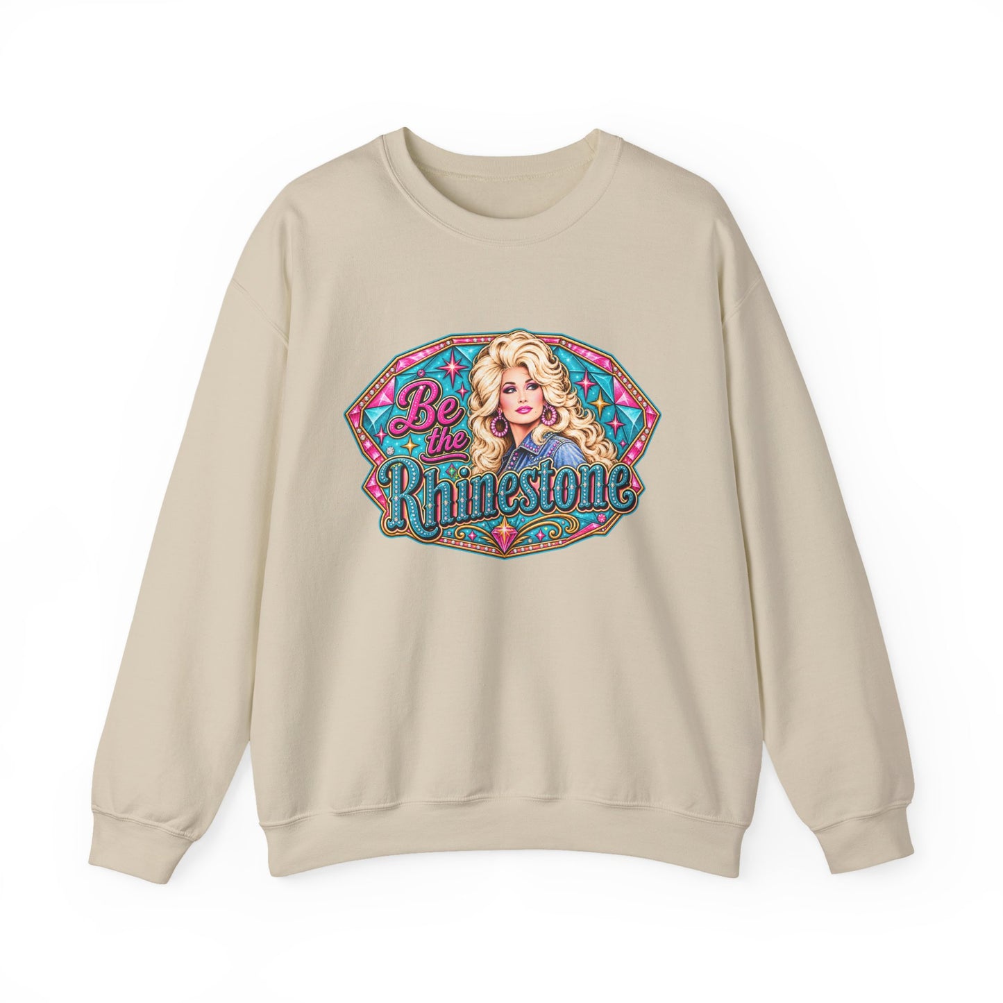 Be the Rhinestone Sweatshirt | Dolly Style Portrait, Retro Glam Graphic