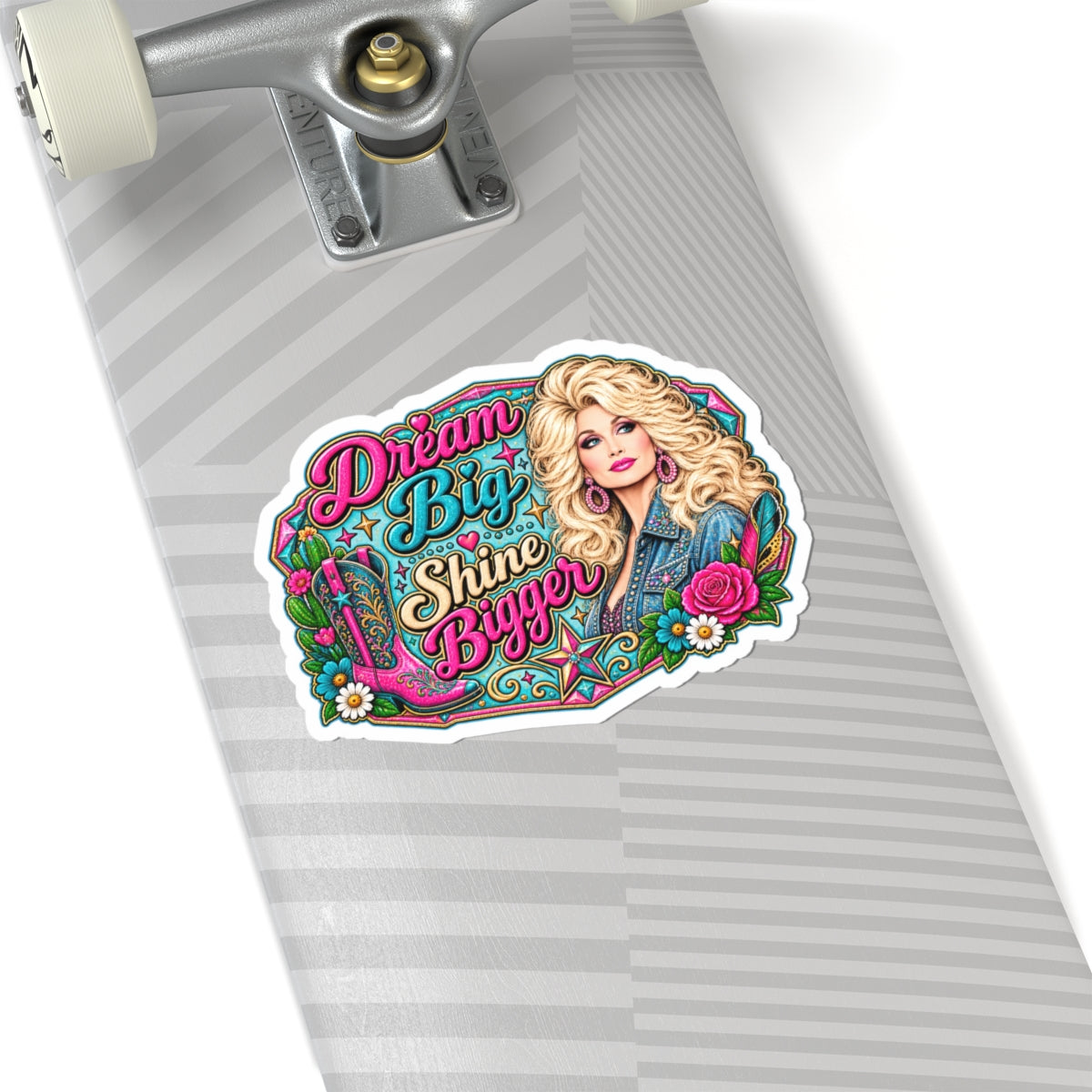Dream Big Shine Bigger Sticker | Kiss-Cut Vinyl Dolly Icon