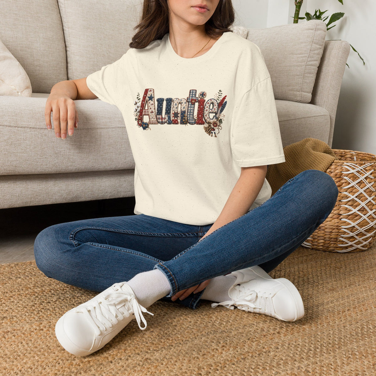 Auntie Floral Graphic T-Shirt