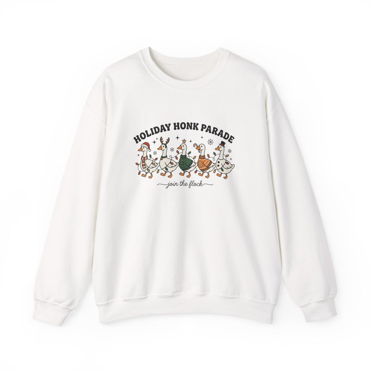 Holiday Goose Parade Sweatshirt, Festive Goose Crewneck