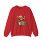 Christmas Highland Cow "Merry" Crewneck Sweatshirt