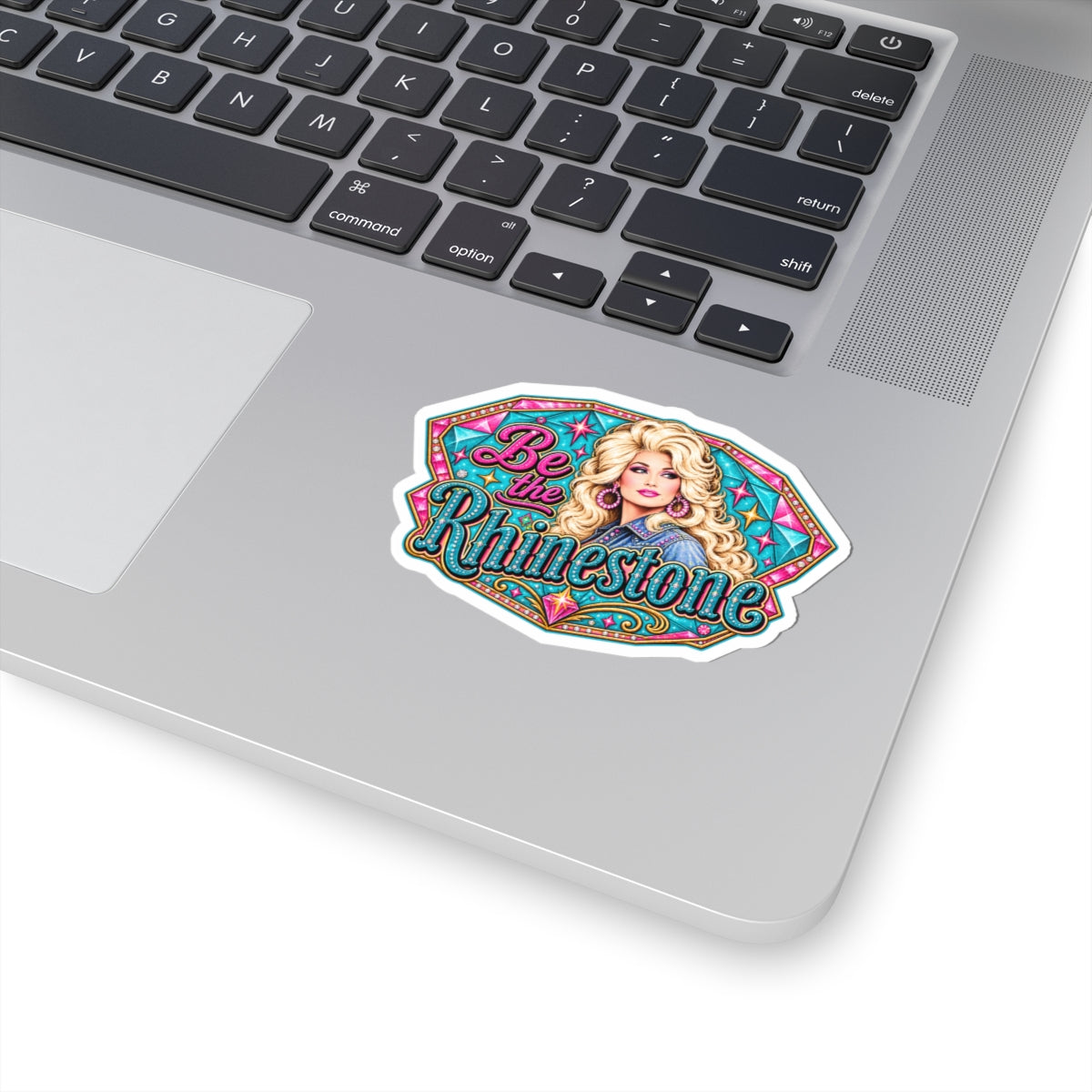 Be the Rhinestone Sticker | Retro Glam Dolly Portrait Kiss-Cut Sticker