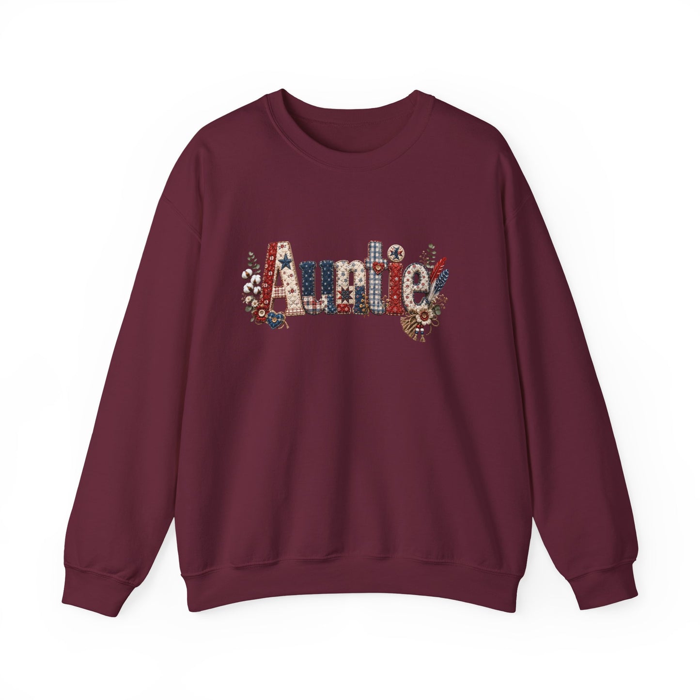 Auntie Floral Lettering Sweatshirt | Auntie Crewneck