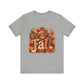 Highland Cow Fall Tee | Autumn Pumpkin Leaves, Sunflower Coffee Cup