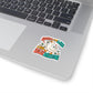 Sorry I'm Late, I Was Dilly Dallying Duck Kiss-Cut Sticker