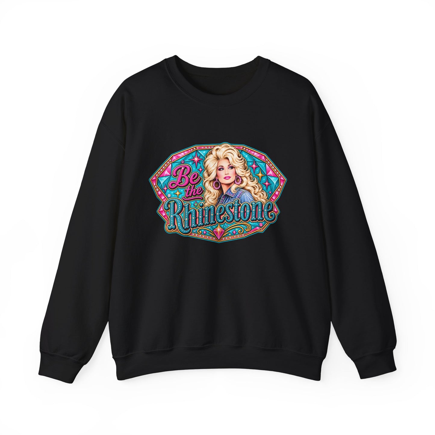 Be the Rhinestone Sweatshirt | Dolly Style Portrait, Retro Glam Graphic