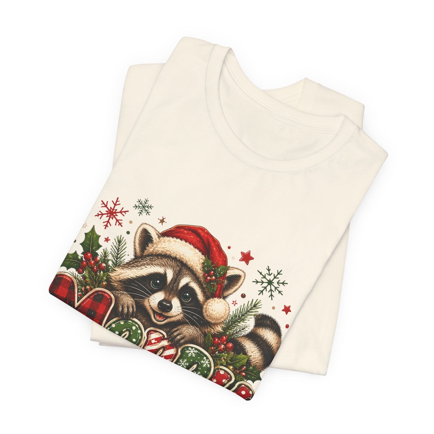 Merry Raccoon Christmas Tee