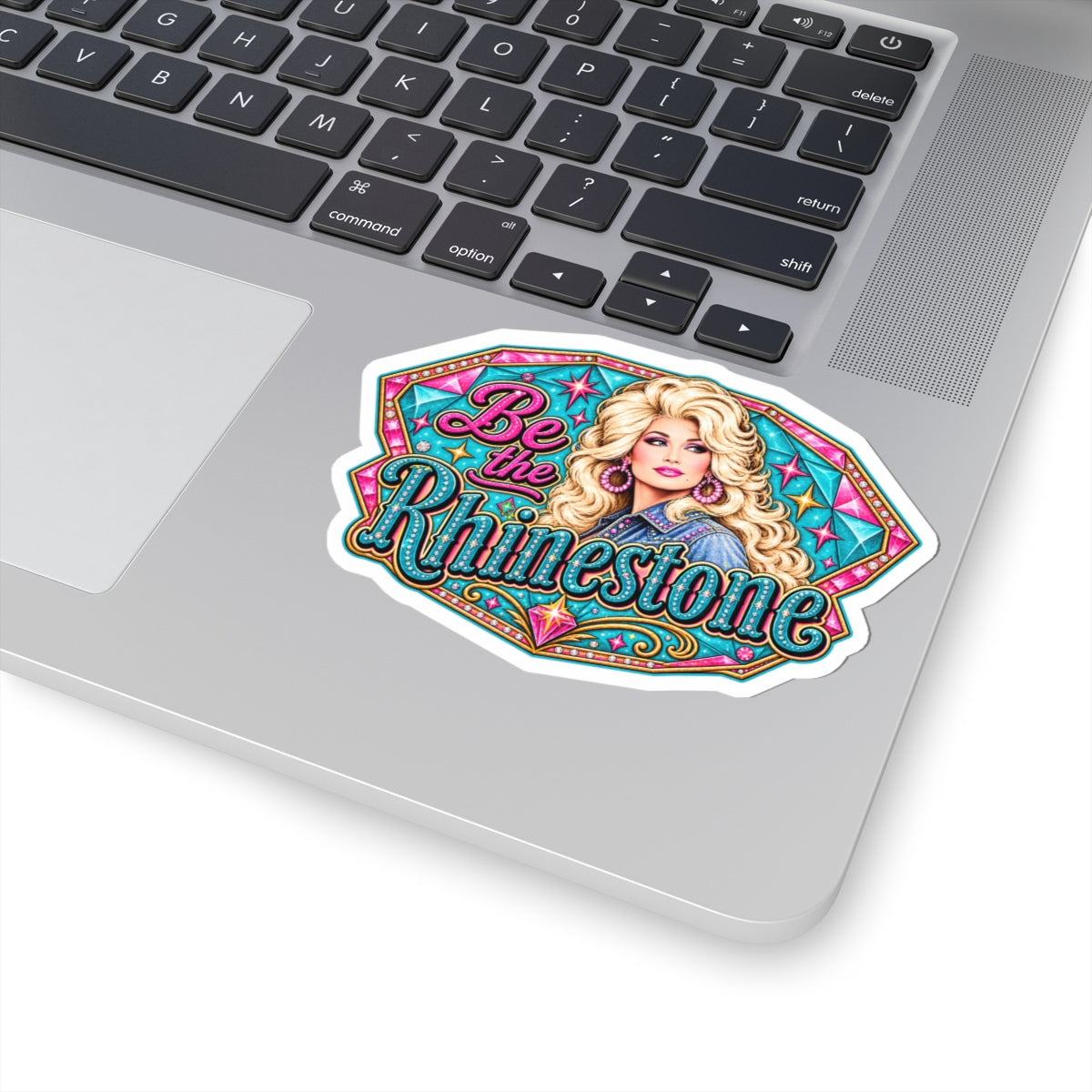 Be the Rhinestone Sticker | Retro Glam Dolly Portrait Kiss-Cut Sticker