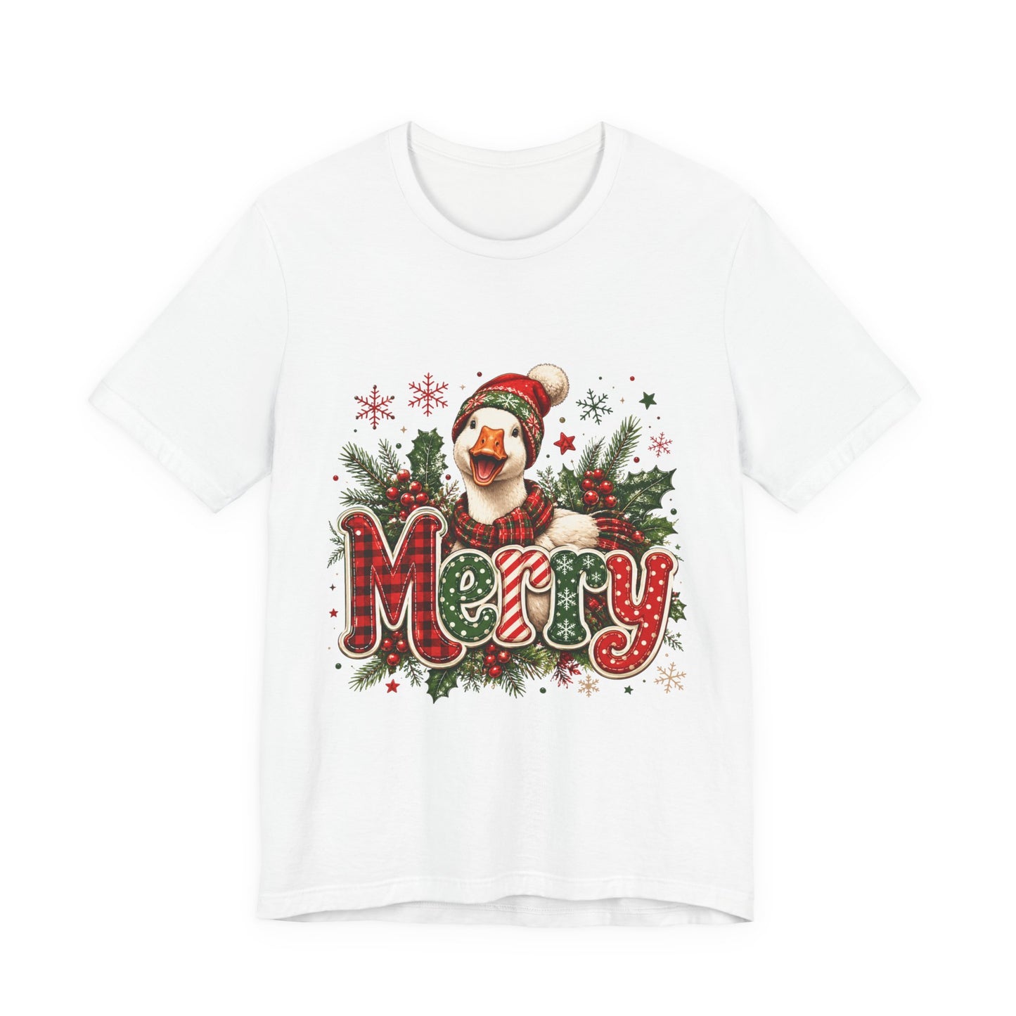 Merry Dog Christmas Tee — Festive Plaid Holiday Dog Shirt