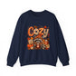 Cozy Raccoon Fall Sweatshirt | Autumn Pumpkins Leaves Plaid