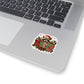 Merry Raccoon Christmas Sticker