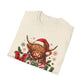 Merry Highland Cow Christmas Graphic T-Shirt