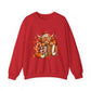 Autumn Highland Cow Pumpkin Crewneck Sweatshirt | Fall Woodland Cozy