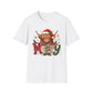 Merry Highland Cow Christmas Graphic T-Shirt