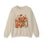Cozy Highland Cow Fall Sweatshirt | Autumn Pumpkin Leaves