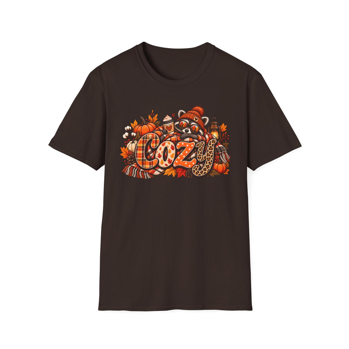Cozy Raccoon Graphic T-Shirt