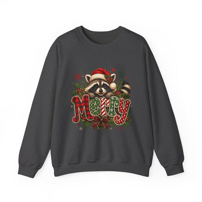 Crewneck-Christmas Raccoon "Merry"