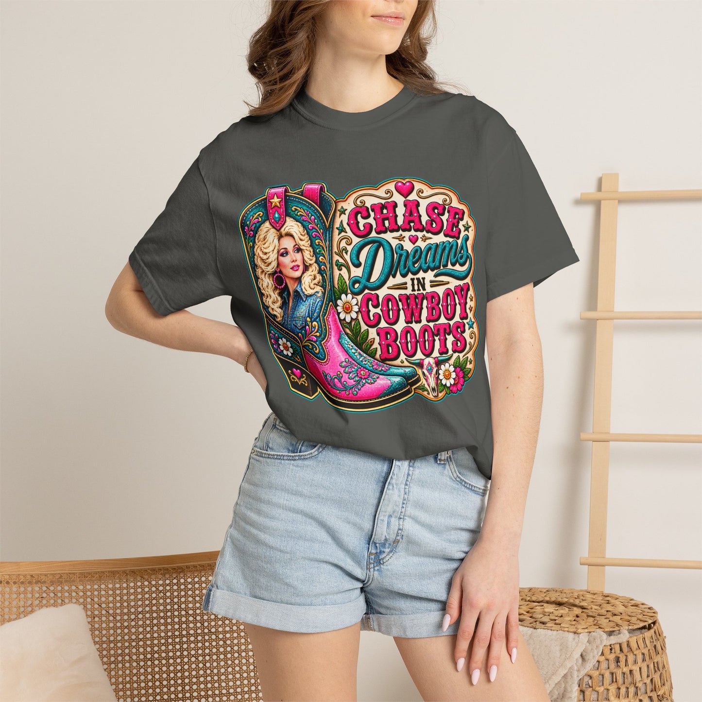 Chase Dreams in Cowboy Boots T-Shirt