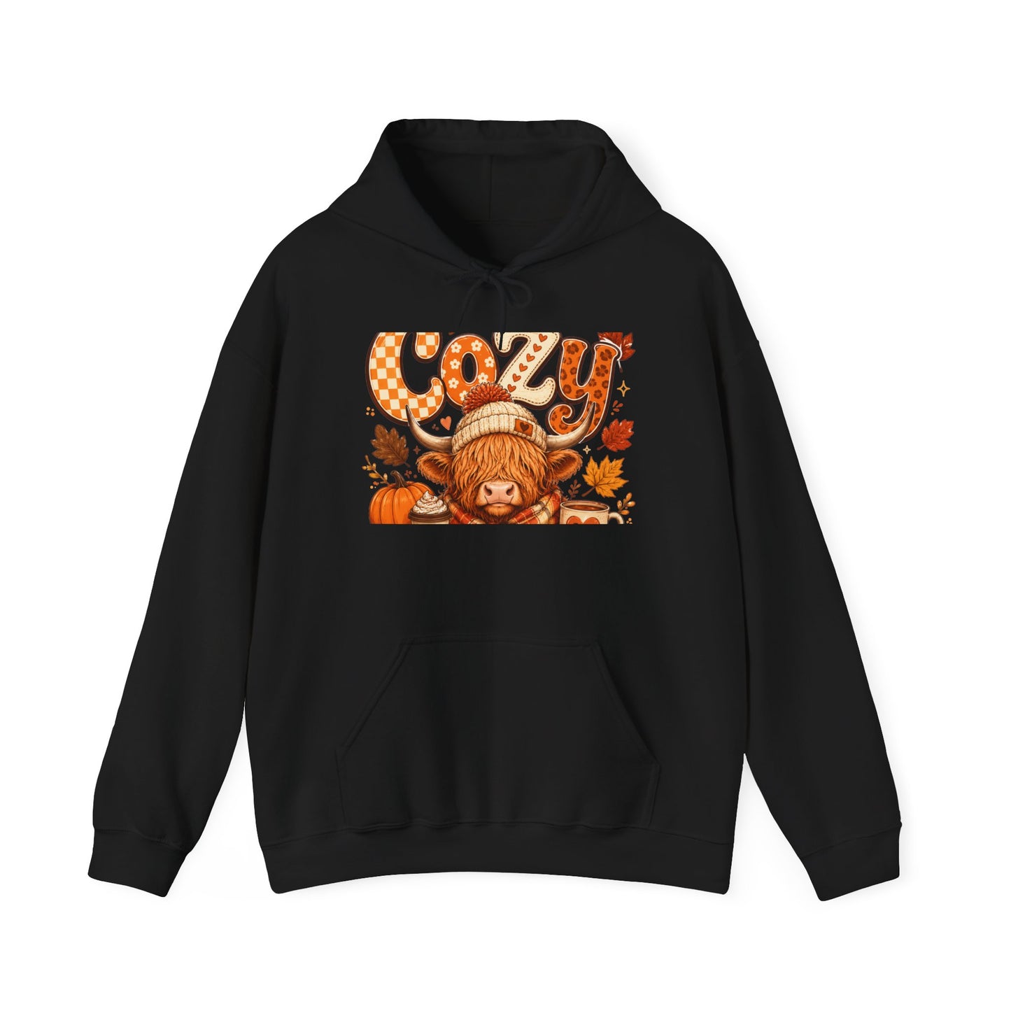 Cozy Pumpkin Bear Hoodie | Fall Autumn Leaves Sweater