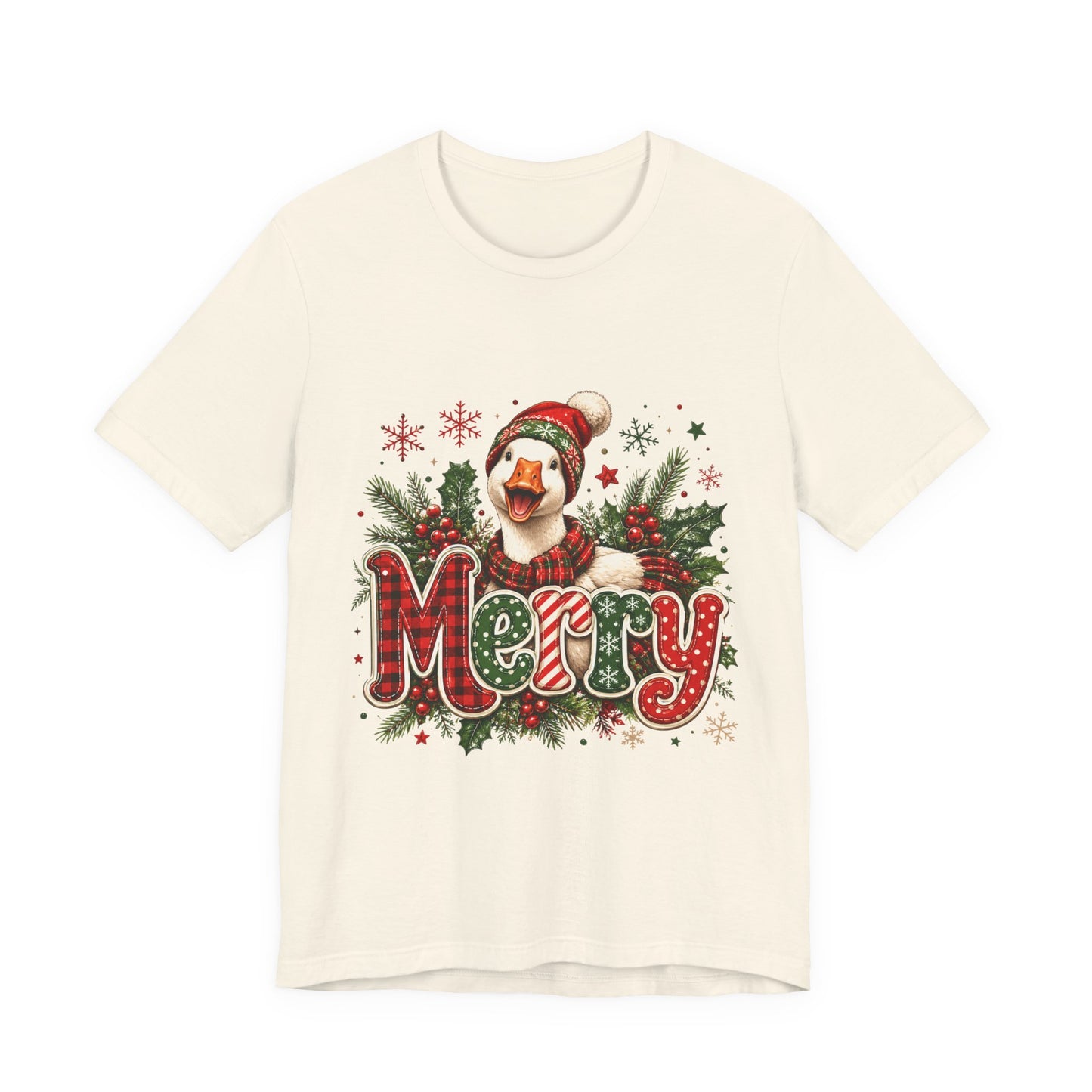 Merry Dog Christmas Tee — Festive Plaid Holiday Dog Shirt