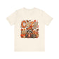 Cozy Raccoon Pumpkin Autumn Tee | Fall Leaves, Hot Cocoa, Plaid Letters