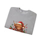 Christmas Highland Cow 'Merry' Sweatshirt – Festive Holiday Crewneck