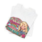 Graphic Tee — "If You Can't Find the Rainbow, Put Up With the Rain" Inspirational Dolly Design