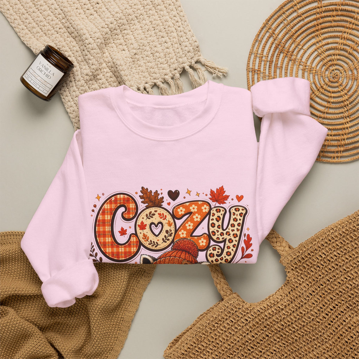 Crewneck- Cozy Raccoon Fall