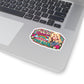 Dolly Rainbow Quote Kiss-Cut Sticker — "If You Want the Rainbow You Gotta Put Up With the Rain"
