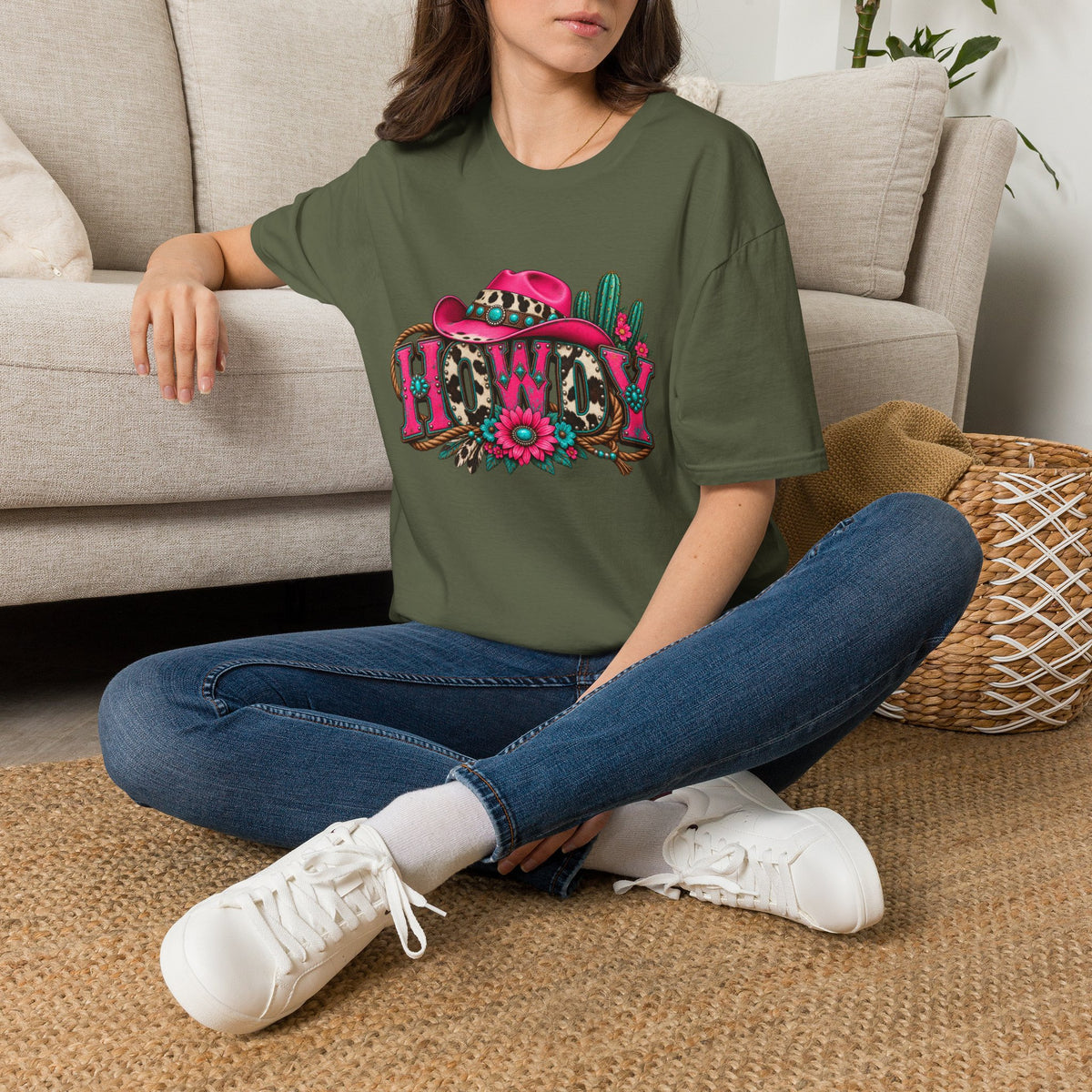 Howdy Floral  Graphic T-Shirt