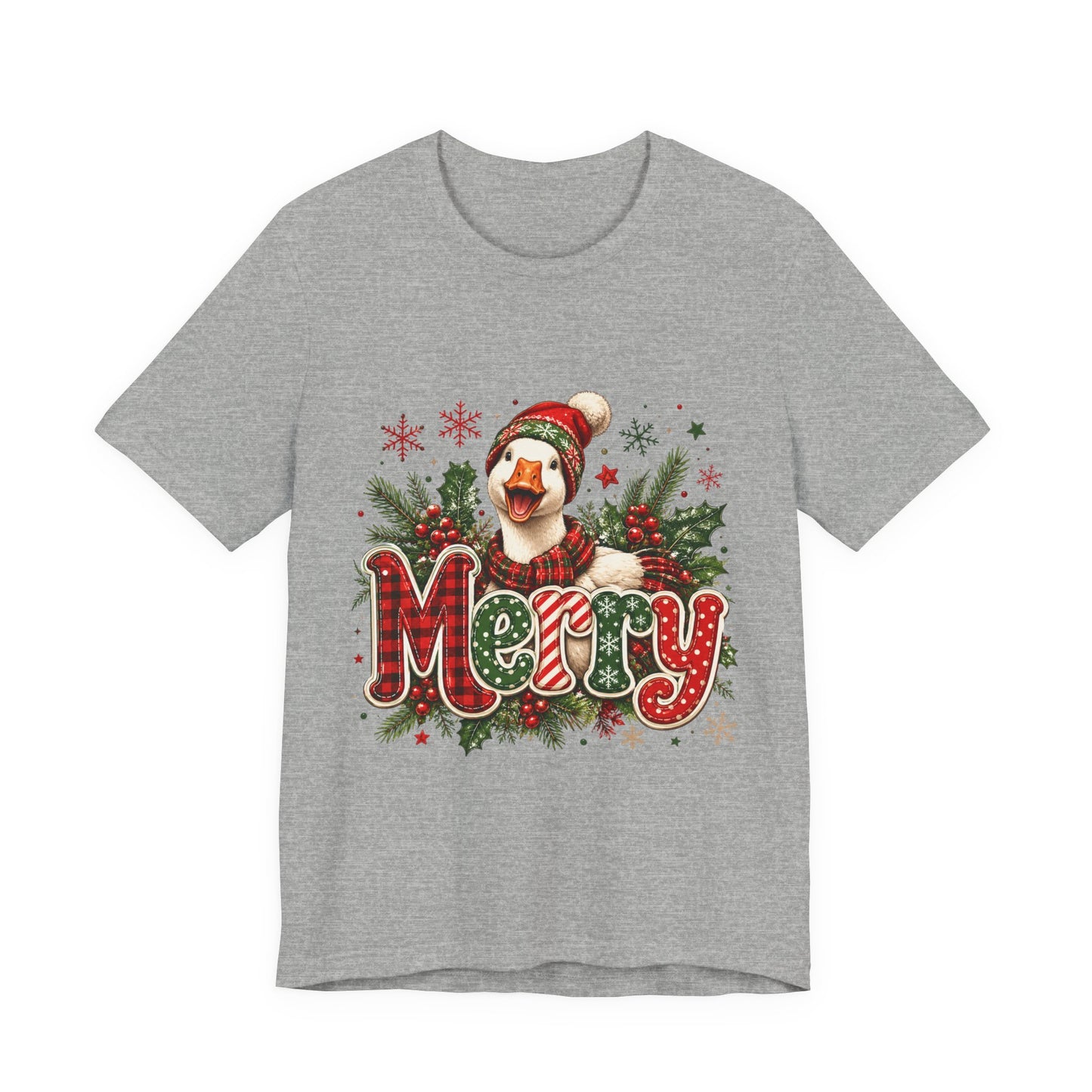 Merry Dog Christmas Tee — Festive Plaid Holiday Dog Shirt