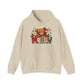 Christmas Highland Cow 'Merry' Hoodie – Cute Plaid Holiday Sweatshirt