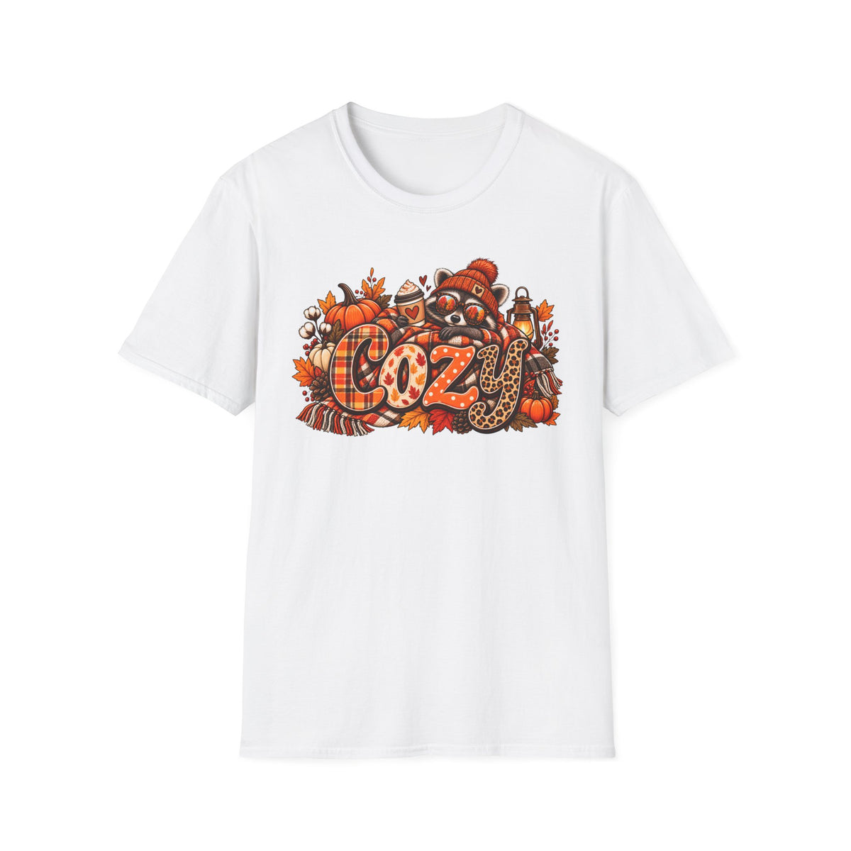 Cozy Raccoon Graphic T-Shirt
