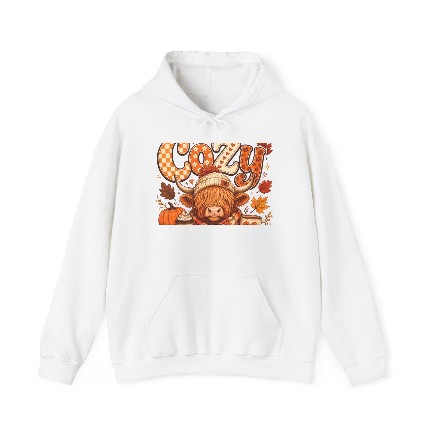 Cozy Pumpkin Bear Hoodie | Fall Autumn Leaves Sweater