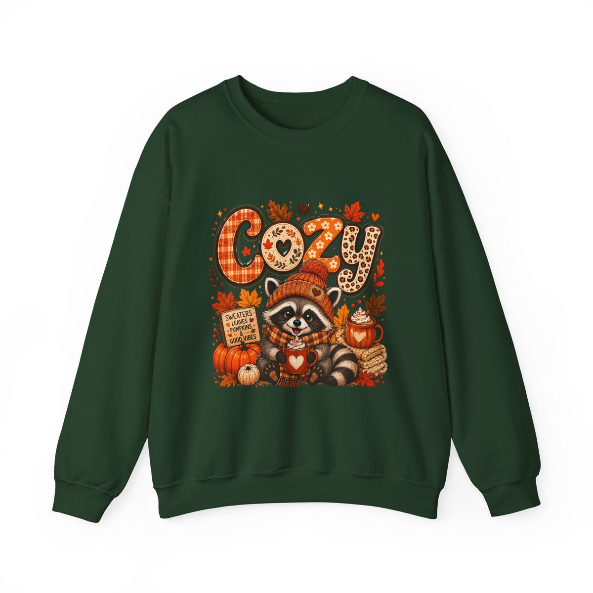 Crewneck- Cozy Raccoon Fall