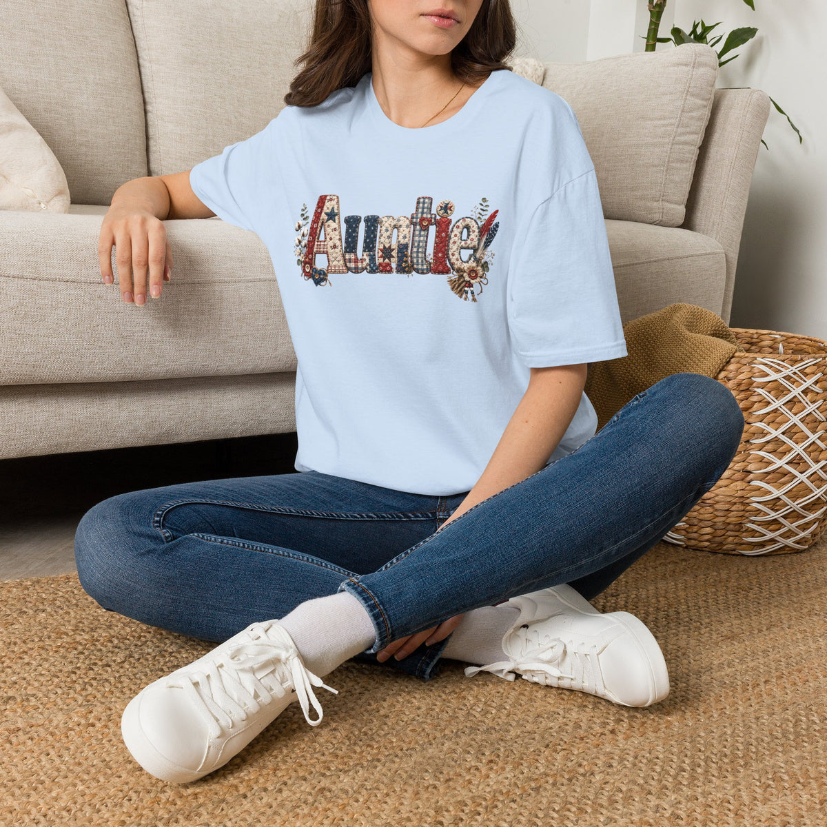 Auntie Floral Graphic T-Shirt
