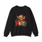 Christmas Highland Cow "Merry" Crewneck Sweatshirt