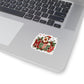 Merry Duck Holiday Sticker — Festive Christmas Kiss-Cut Decal