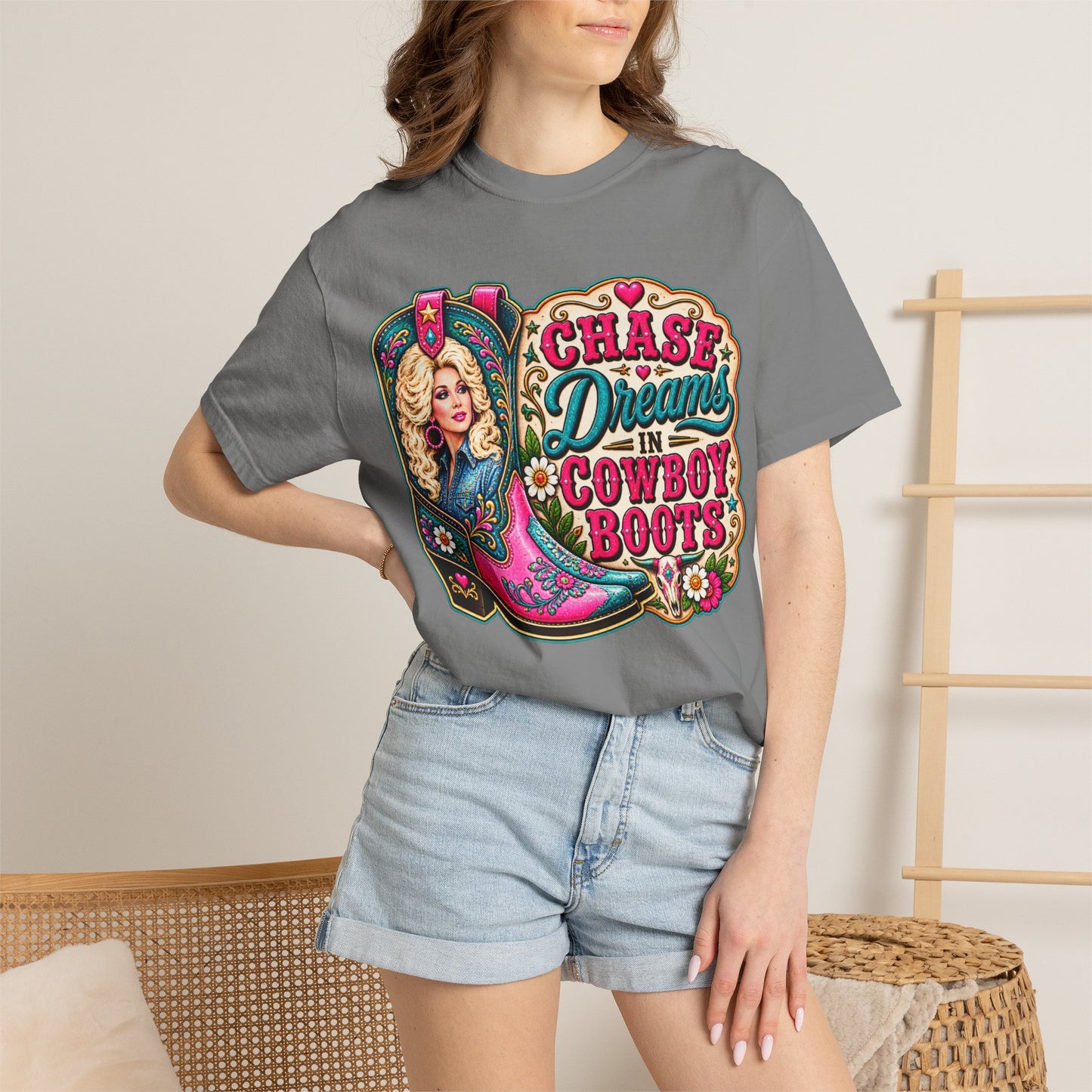 Chase Dreams in Cowboy Boots T-Shirt